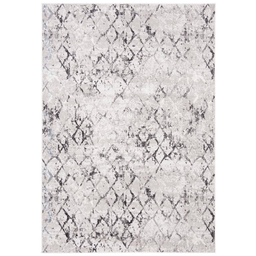 Amelia ALA783 Power Loomed Area Rug  - Grey/Light Grey - 5'3"x7'6" - Safavieh.