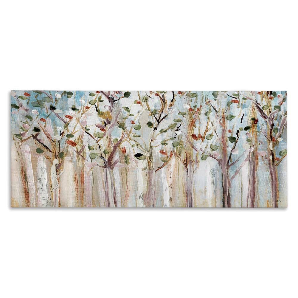 Stupell Birch Tree Forest Fall Twigs Gallery Wrapped Canvas Wall Art, 10 x 24