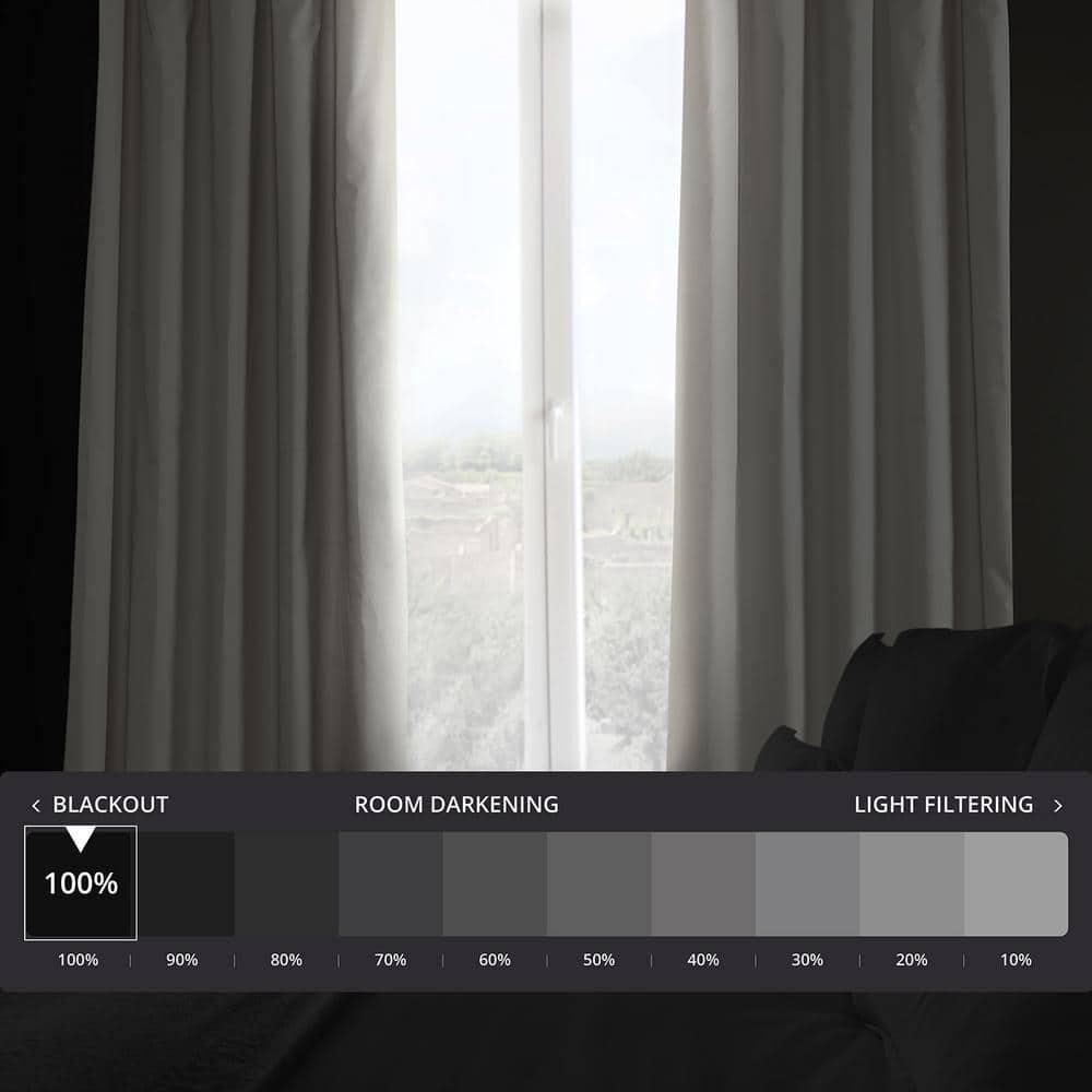 Hazelwood Beige Solid Cotton Blackout Curtain (1 Panel), Hazelwood Beige, 50W X 108L