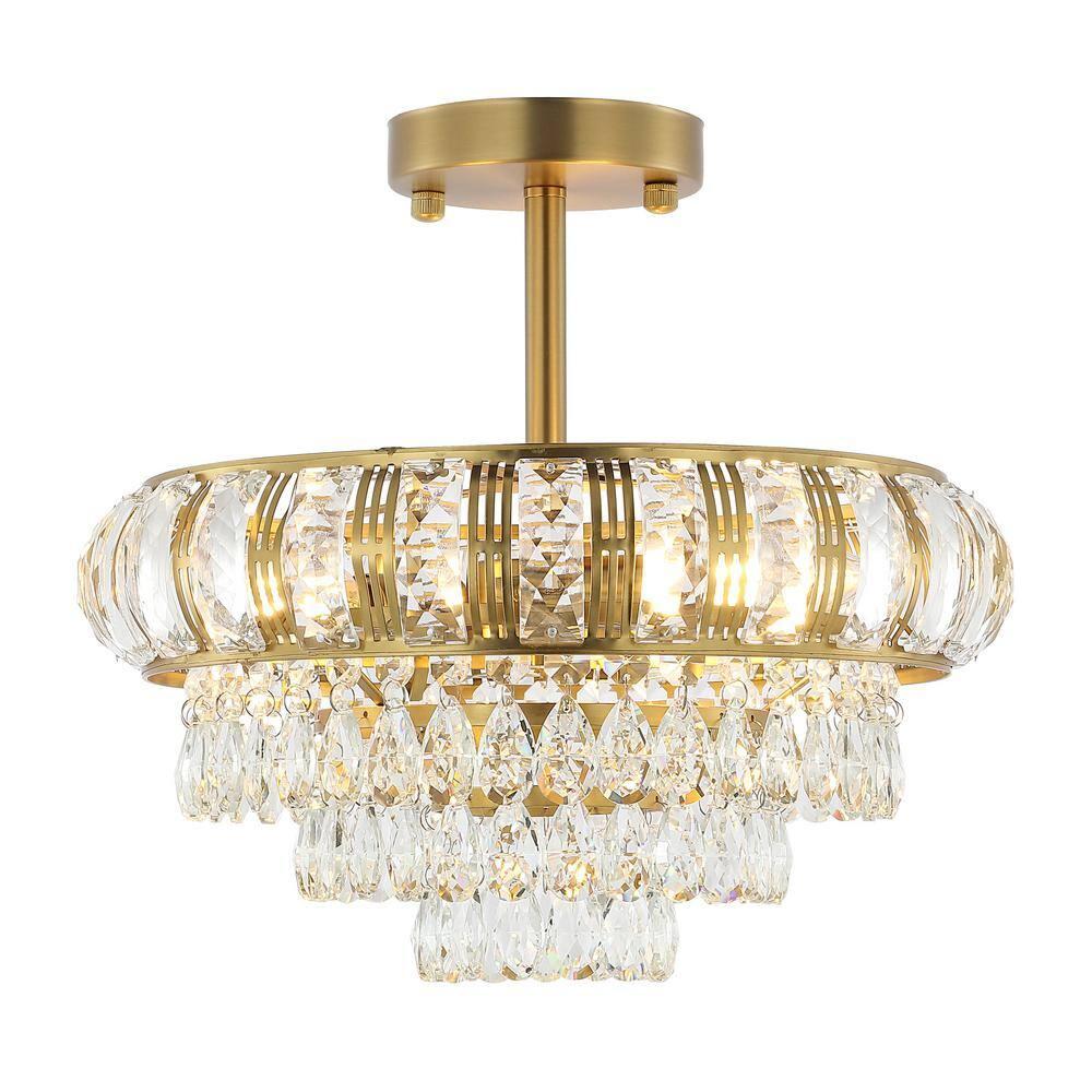 GetLedel 3-Light Empire Crystal Chandelier Gold N/A Gold