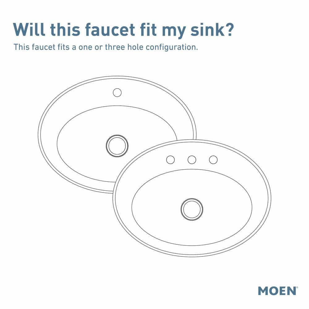 Moen Voss Single Hole Bathroom Faucet with Drain Assembly