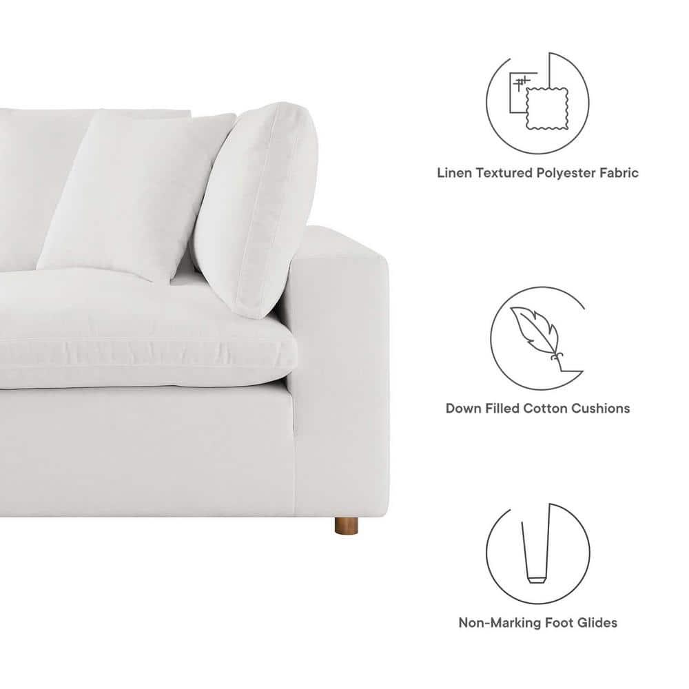 Modway Commix Down Filled Overstuffed 6 Piece Sectional Sofa Set