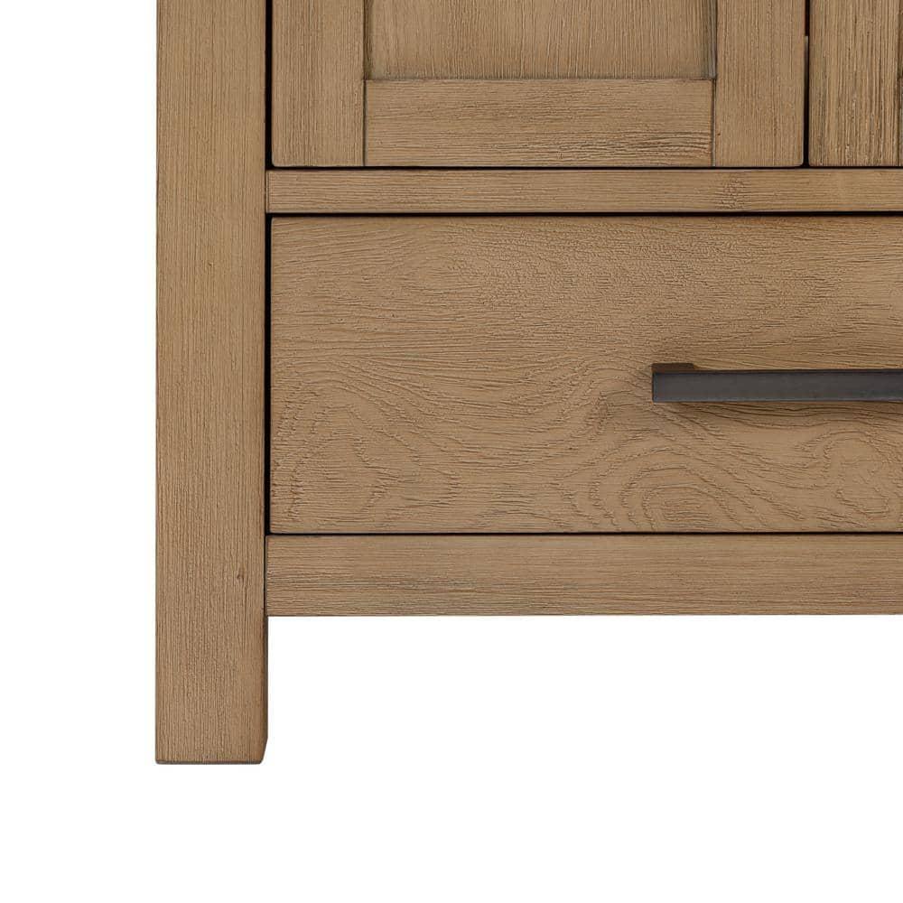 Mercury Row® Souther 60'' Double Bathroom Vanity Base Only in Brushed Oak Finish