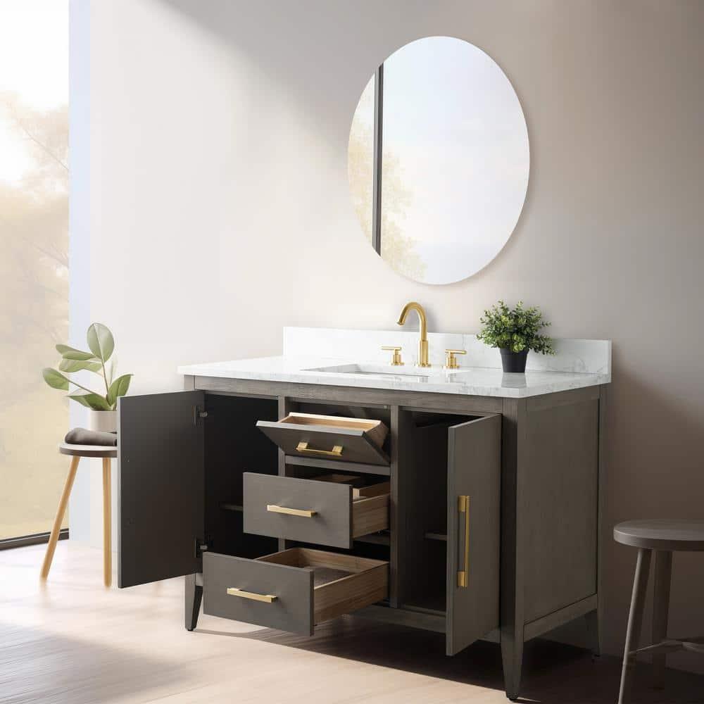 48'' Single Bathroom Vanity with Engineered Marble Top