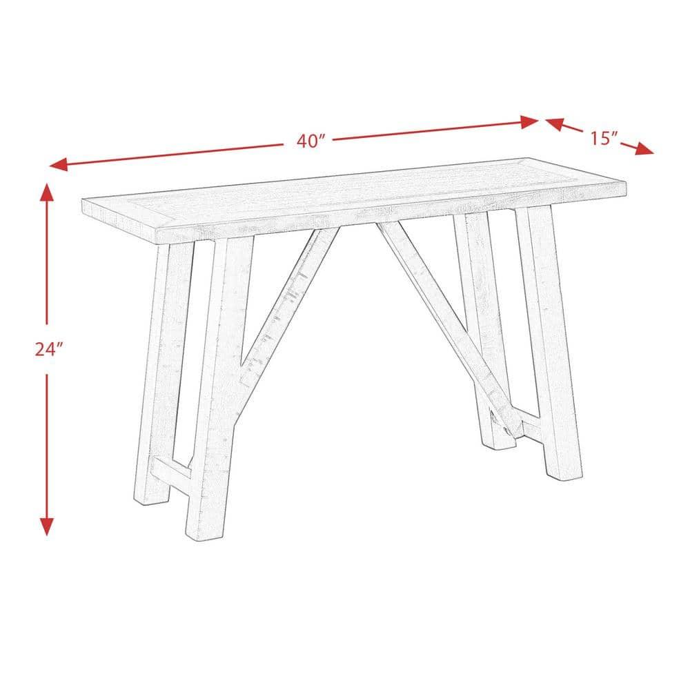 Picket House Furnishings Carter Counter Height Bench in Gray