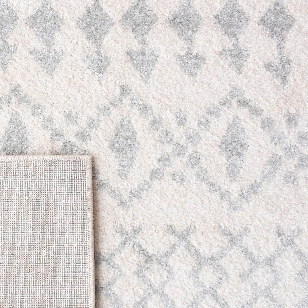 Tulum TUL240 Power Loomed Area Rug - Ivory/Light Grey - 6'7"x6'7" - Safavieh.
