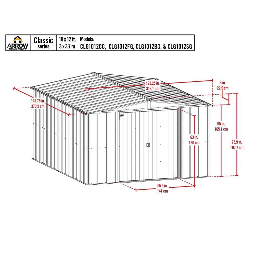 Arrow Arrow Select Steel Storage Shed Steel Storage Shed