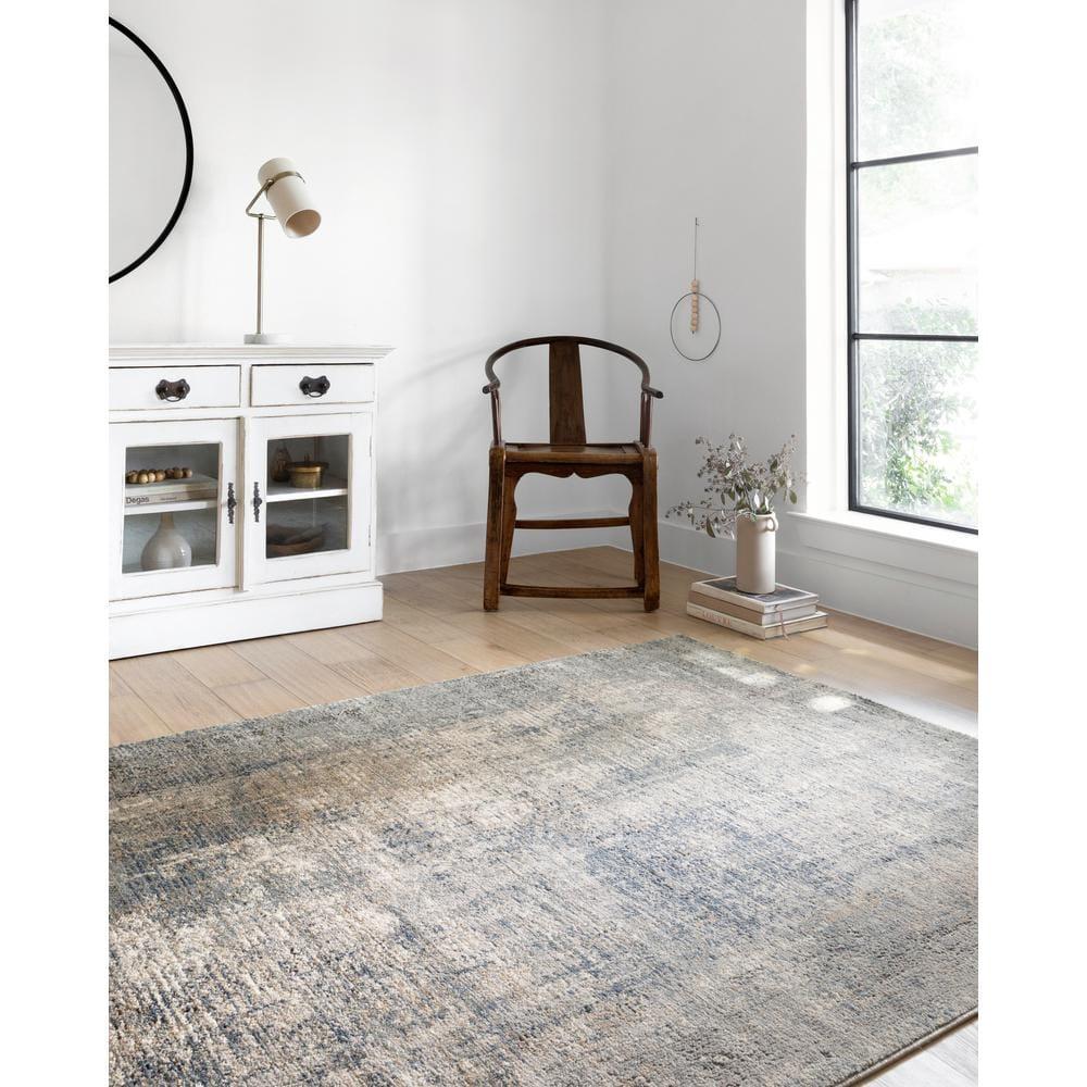 Loloi Teagan Denim / Slate 2'-8" x 7'-6" Runner Rug