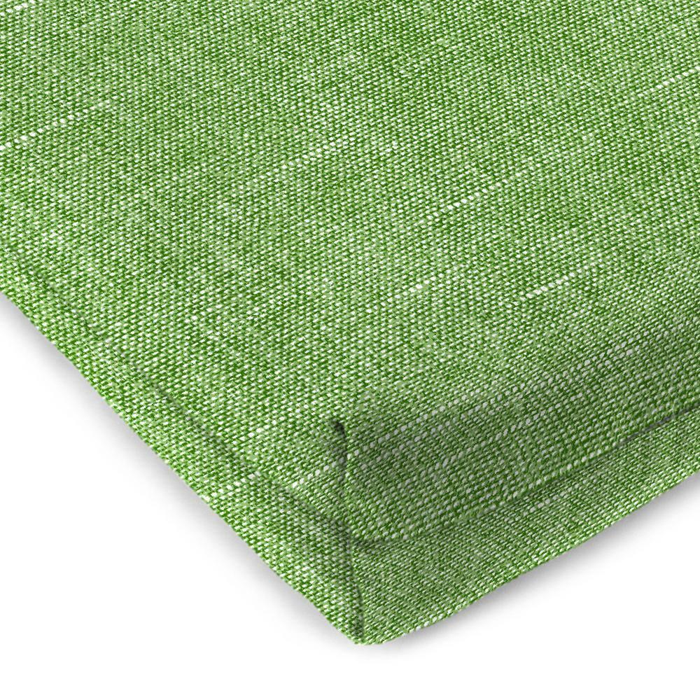 Jordan Manufacturing 17" x 19" Tory Palm Green Crosshatch Rectangular Outdoor Chair Pad Seat Cushion with Ties (2 Pack)