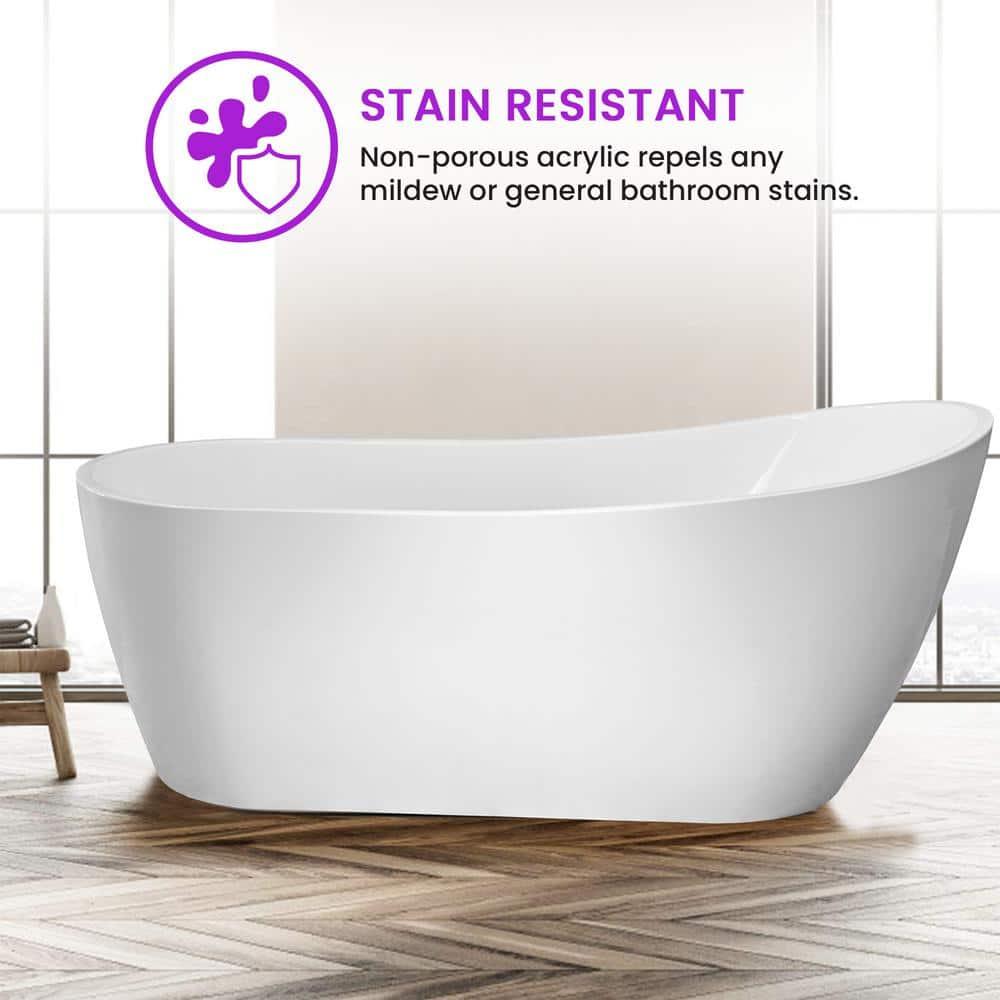Amara Acrylic Freestanding Soaking Bathtub