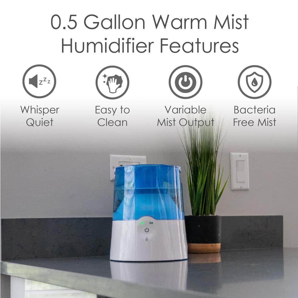 Crane USA Crane USA 0.5 Gallons Warm Mist Steam Tabletop Humidifier for 250 Cubic Feet