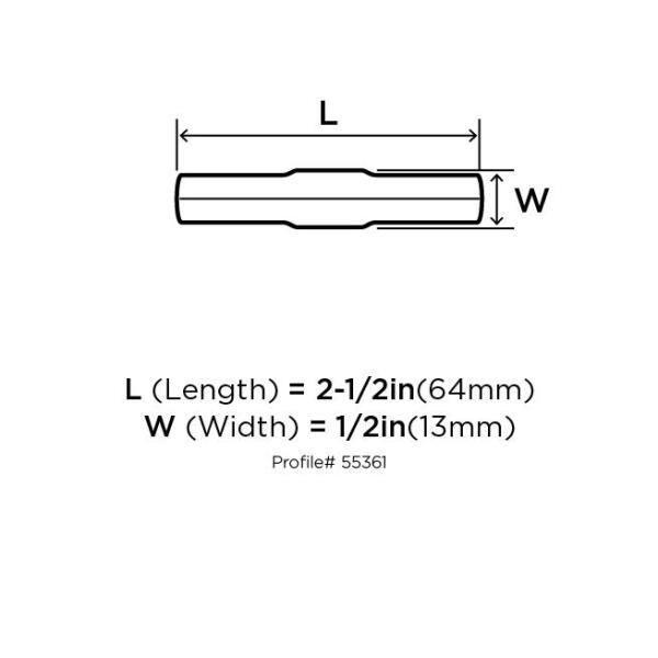 Riva 2 1/2" Length Bar Knob