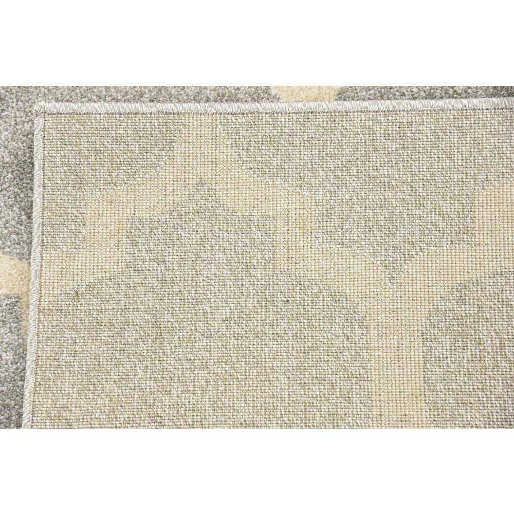 Unique Loom Trellis Collection Area Rug - Philadelphia (6' 1" x 9' Rectangle Light Gray/Beige)