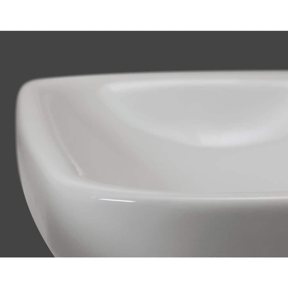 DuraStyle Ceramic 22" Wall Mount Bathroom Sink with Overflow