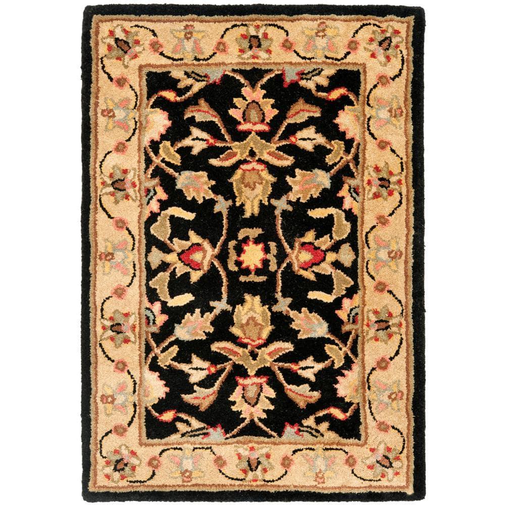 Heritage Black/Gold Doormat 2 ft. x 4 ft. Border Area Rug