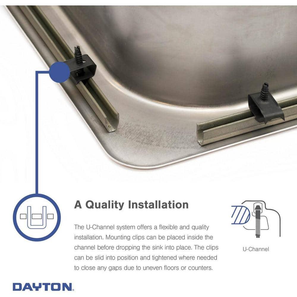 Dayton 25" L x 19" W Double Basin Drop-In Kitchen Sink