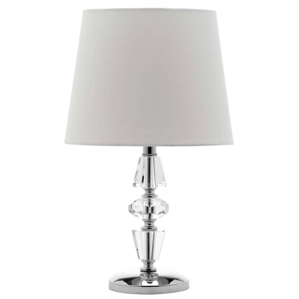 Crescendo Tiered Crystal Lamp - Clear/White - Safavieh