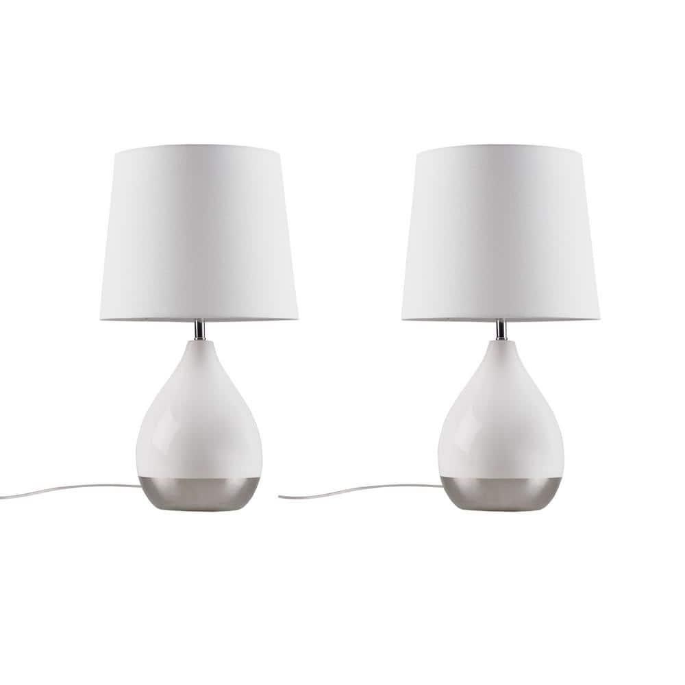 Everly Quinn 2-Tone Ceramic Table Lamp Set of 2 (Set of 2)