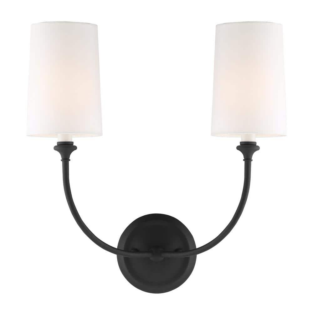 Crystorama Lighting Sylvan 2 - Light Sconce in  Black Forged