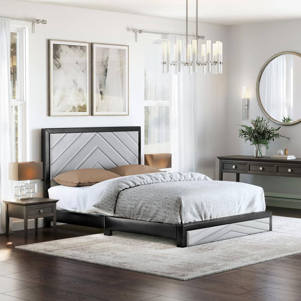 Boyd Sleep ARPBBG203DB Adrian Faux Leather Upholstered Platform Bed