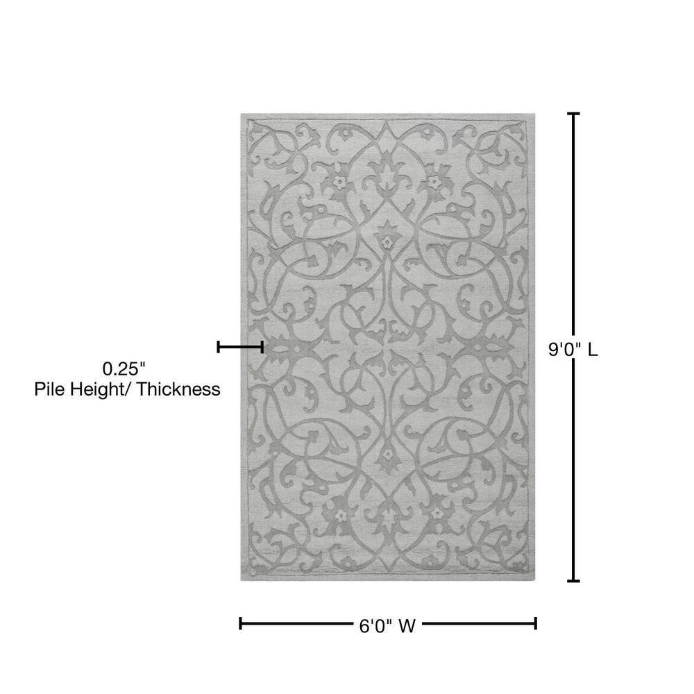 Impressions IM341 Hand Loomed Area Rug - Grey - 6'x9' - Safavieh.