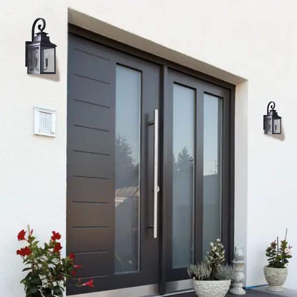 AA Warehousing ELW2283BL Exterior Wall Lighting, Black