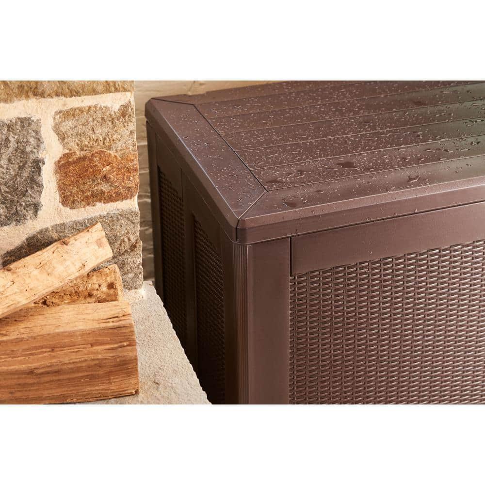 Rubbermaid Rubbermaid Deck Box, Medium, 74 Gallon, Brown
