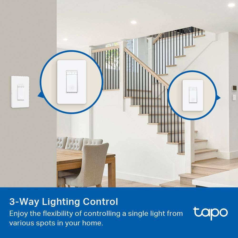 TP-Link Tapo Matter Smart Dimmer Switch, Single Pole, Neutral Wiring & 2.4 GHz WiFi Required, Compatible with Alexa, Siri, Google Home, Bixby, UL Certified Light Switch, (4-Pack)