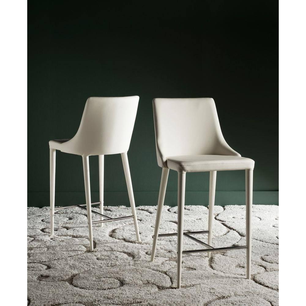 Summerset Counter Stool (Set of 2) - FOX2017 - Butter Cream - Safavieh Couture