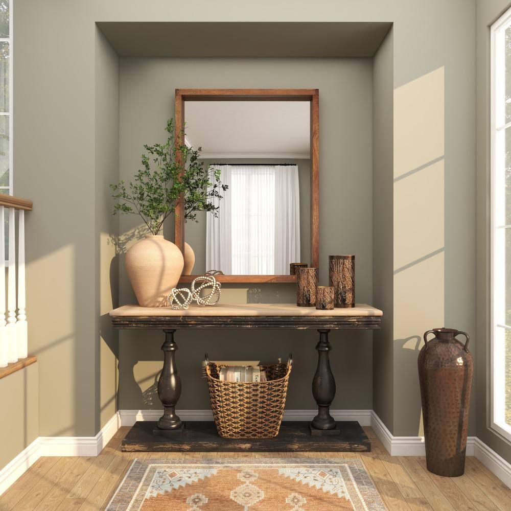 DecMode 28" Tall Floor Mediterranean Style Brown Metal Vase with Hammered Details and Handles