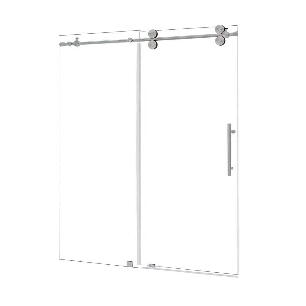 64" - 68" W x 78" H Single Sliding Frameless Shower Door
