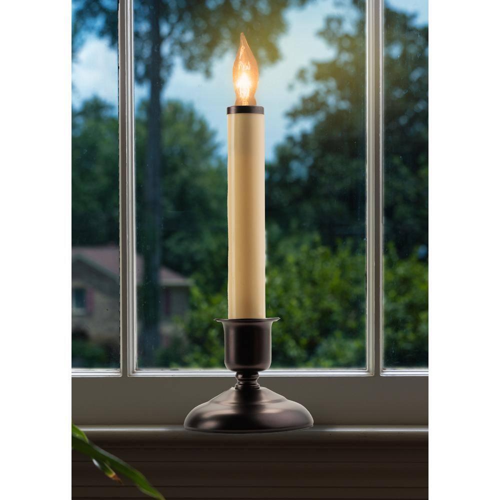 IMC Cape Cod Electric Candle with Steady Lighting- Antique Bronze, 9.5in (Qty 1)