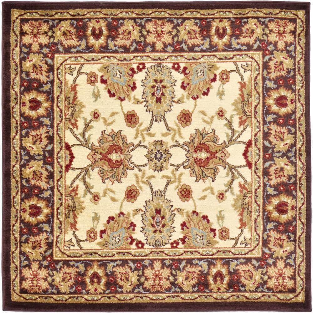 Unique Loom 4' 1 x 4' 1 Square Cream Voyage Springfield Area Rug