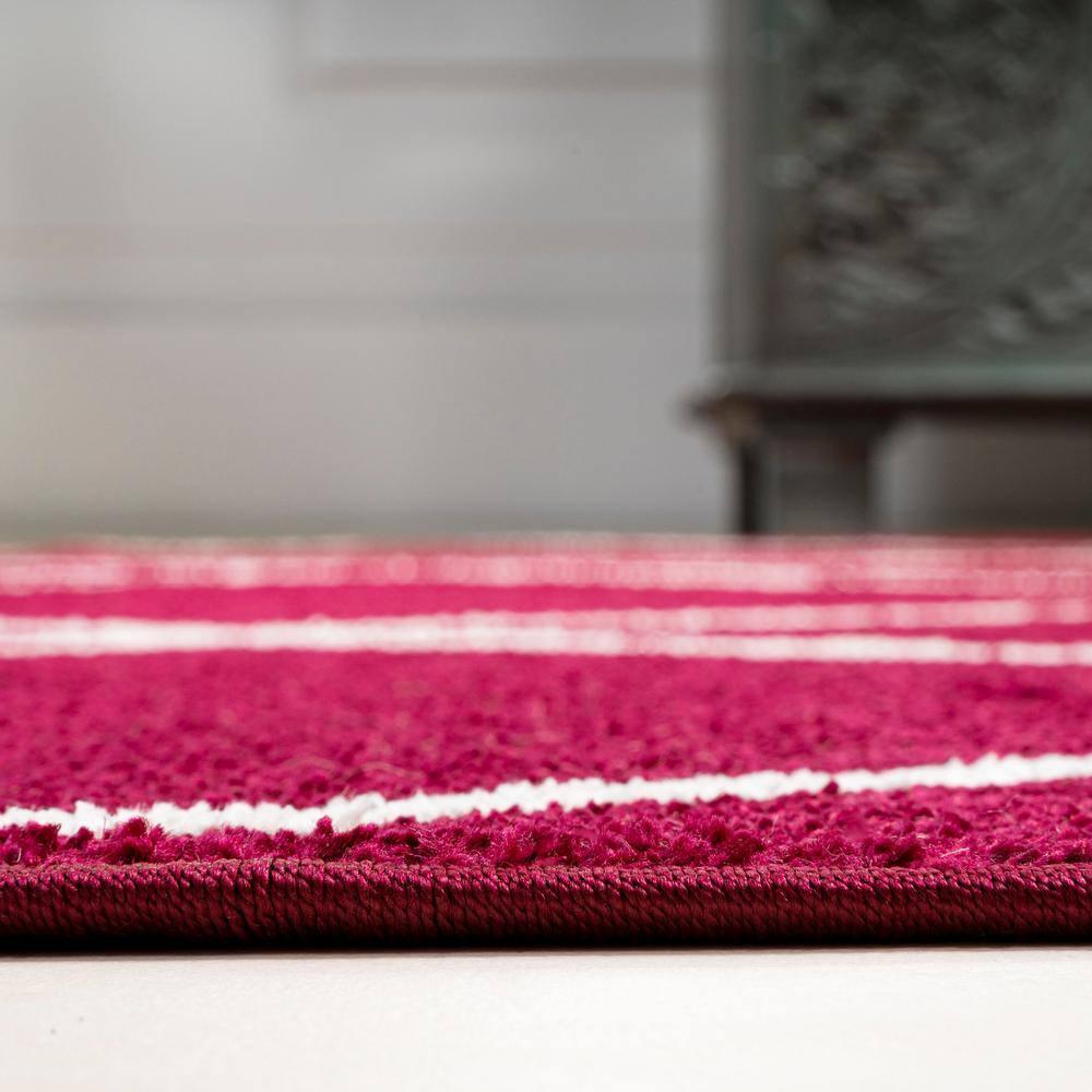 2'x10' Cole Minimalist Diamond Trellis Runner Rug, Red/White - JONATHAN Y