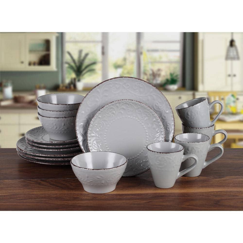 Lorren Home Trends Lorren 16 Piece Stoneware Dinnerware Set - Service for 4