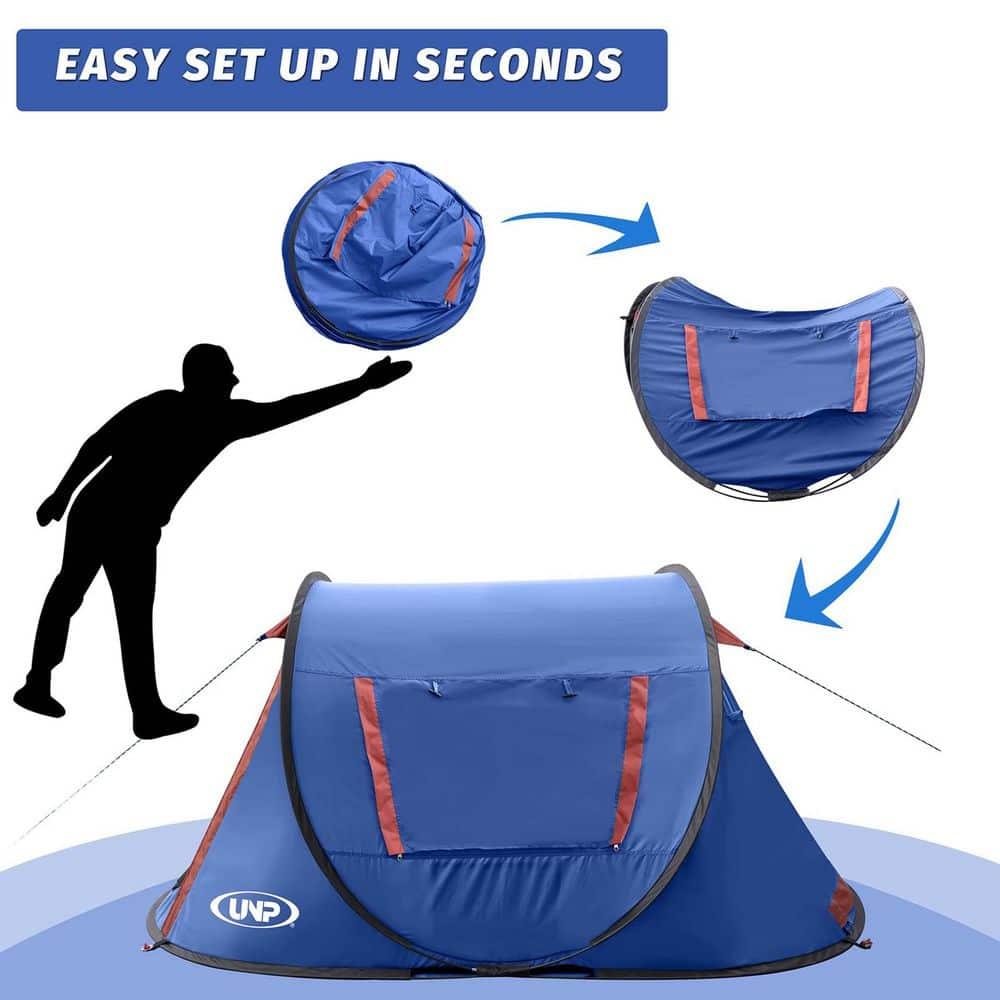 Pop-up Tent, 2 Person Camping Tent,Instant Portable Beach Tent,Easy Pop Up Shade Tents 2 Doors for Camping Hiking & Traveling with Carrying Bag