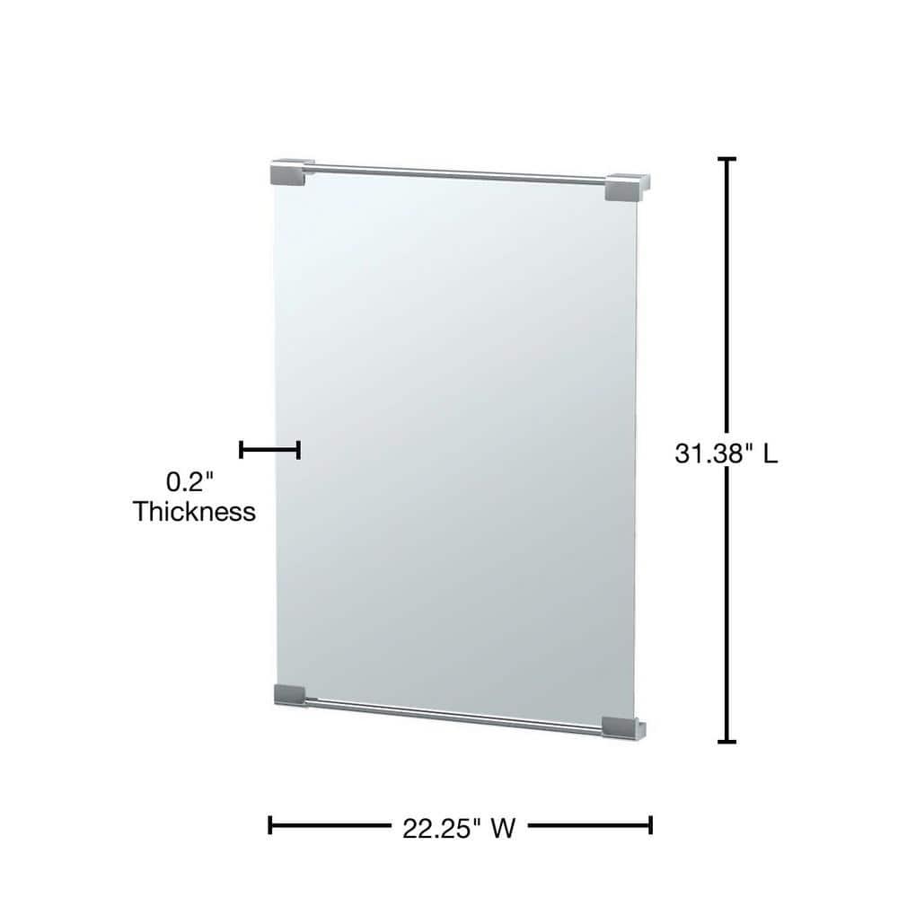 Wall Mount Décor Mirror | Rectangle Bathroom Vanity Mirror, Mount Landscape or Portrait
