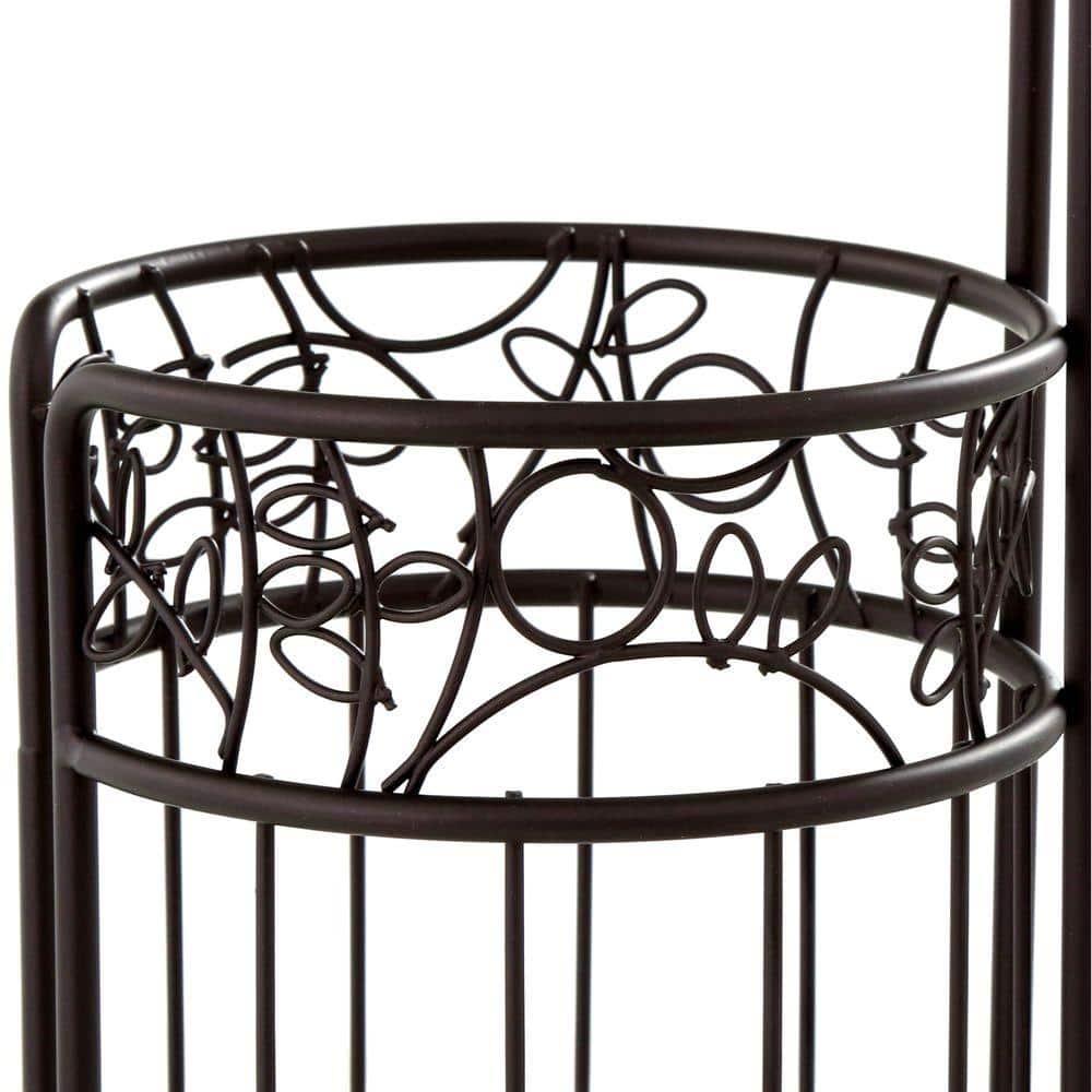 iDesign Twigz Steel Free-Standing Toilet Paper Storage Dispenser - 7" x 7" x 25", Bronze
