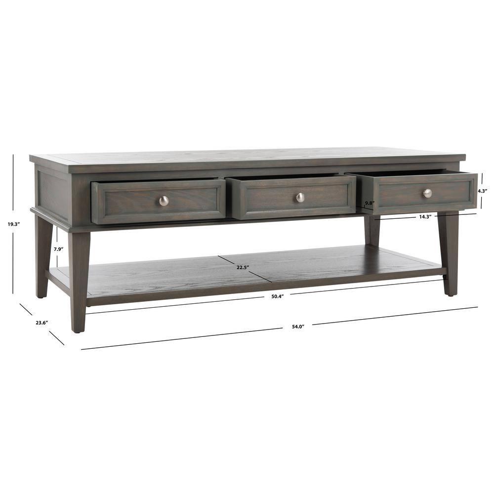 Manelin Coffee Table - Ash Grey - Safavieh