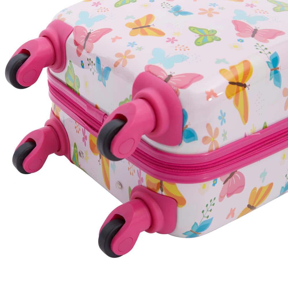 Travelers Club Kids' 5pc Hardside Checked Spinner Luggage Set - Ice Cream