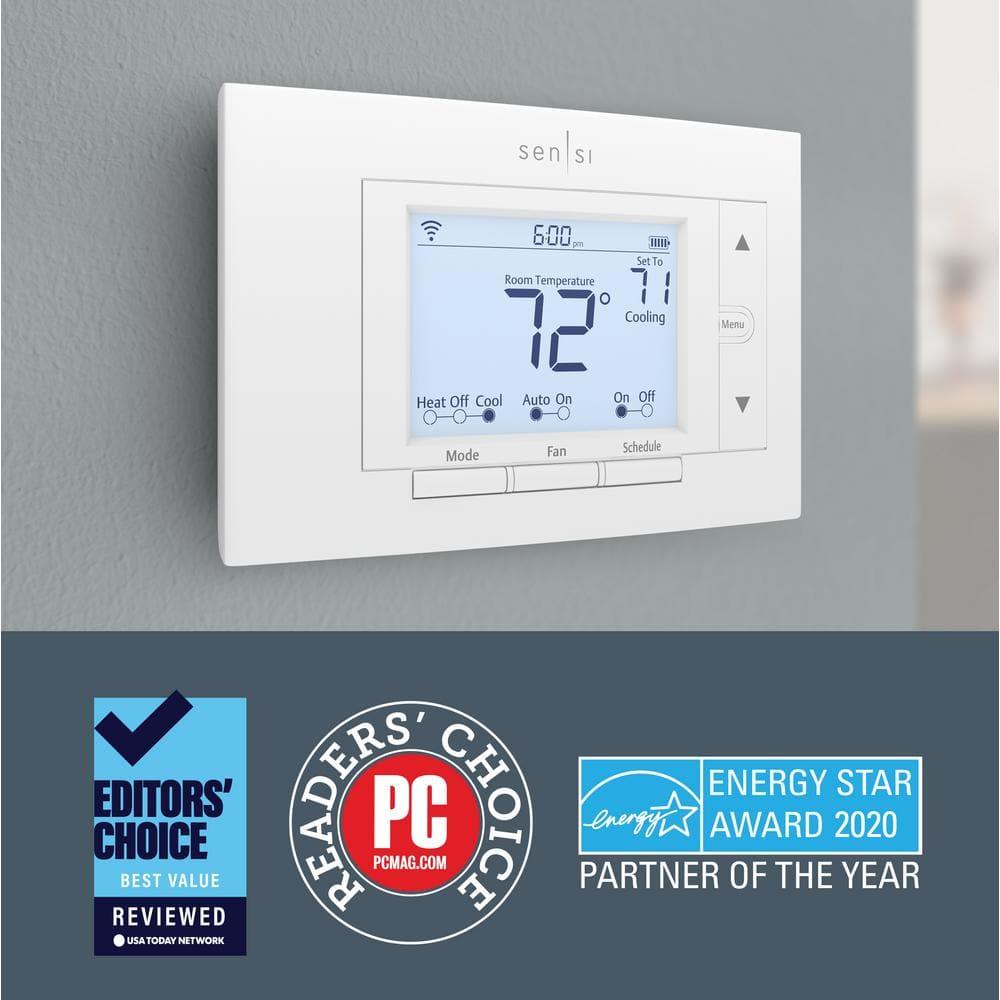 Sensi Smart Programmable Wi-Fi Thermostat-White