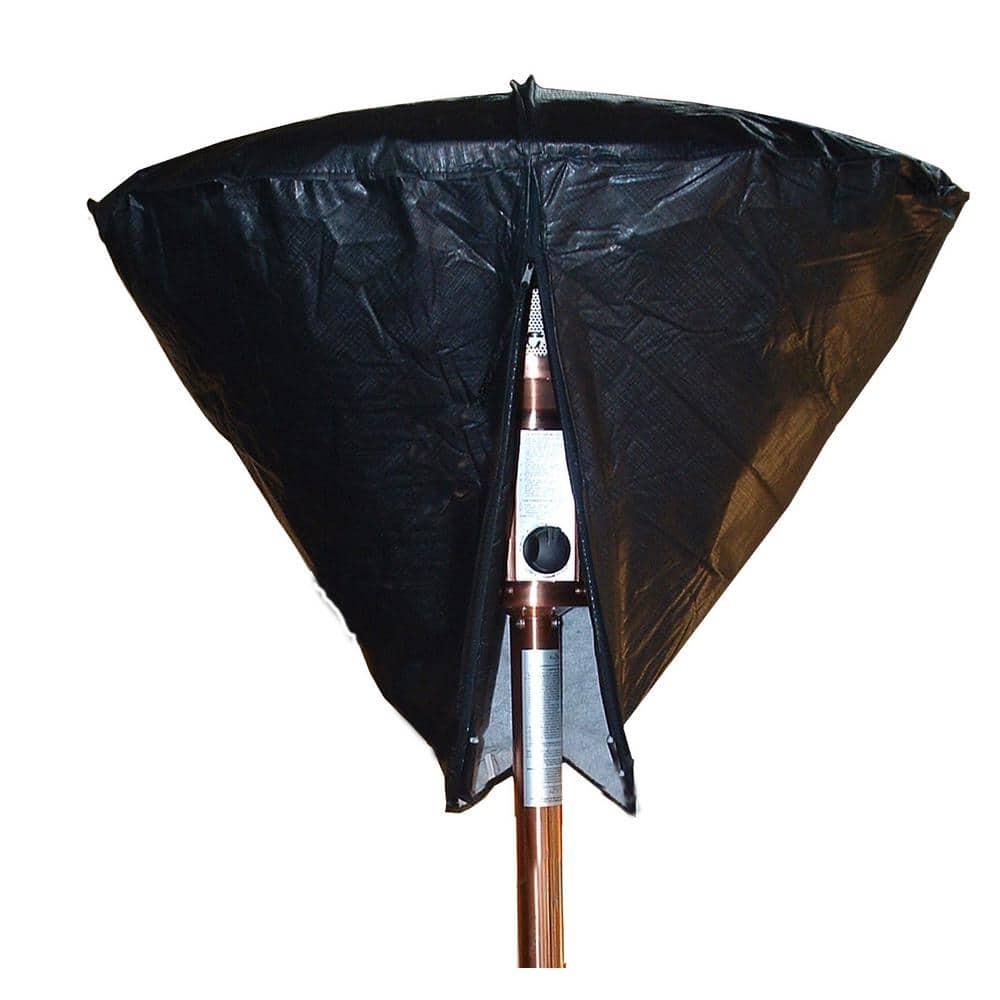Fire Sense Fire Sense Outdoor Vinyl Head Cover LPG Patio Heaters Heavy Duty 10 Gauge Felt Lined with 32" Reflectors-Black