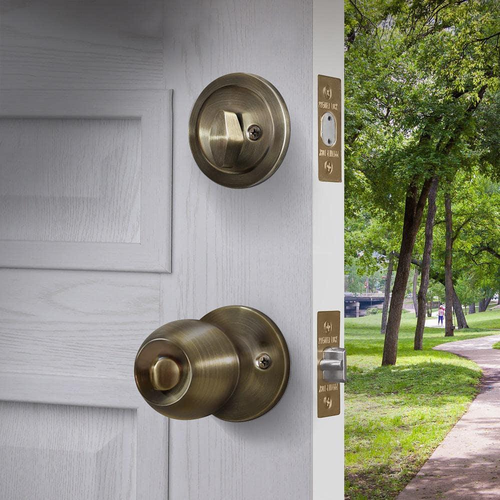 Complete Entry Knob Set with Single Cylinder Deadbolt