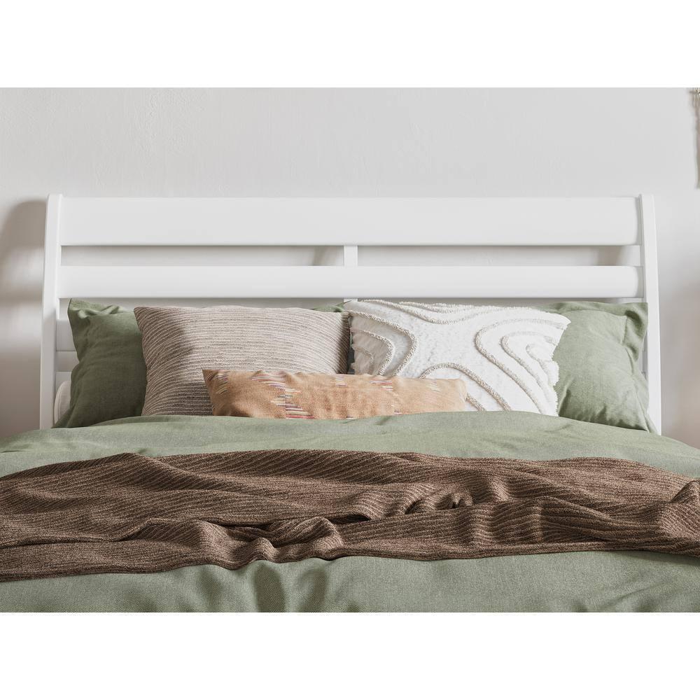 AFI Furnishings Savannah Full Solid Wood Headboard with Attachable Charger in White