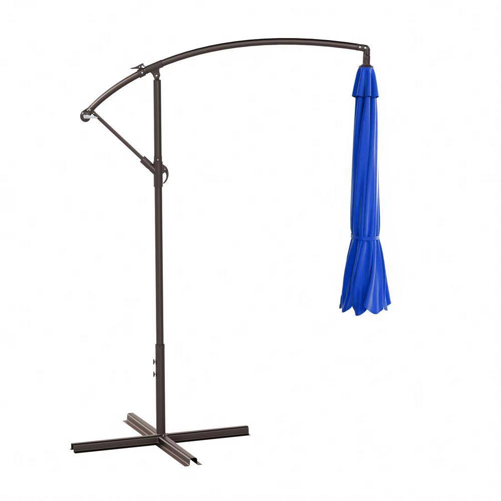 Polytrends Weller 10-foot Offset Cantilever Hanging Patio Umbrella Royal Blue