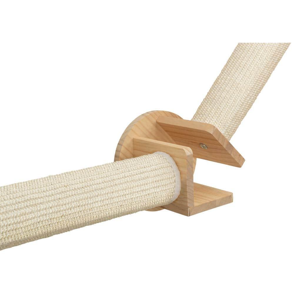 TRIXIE TRIXIE Wall Set 2, Indoor Wall Mounted Cat Scratching Posts for Elevated Fun, Lounger, Scratcher, Perch