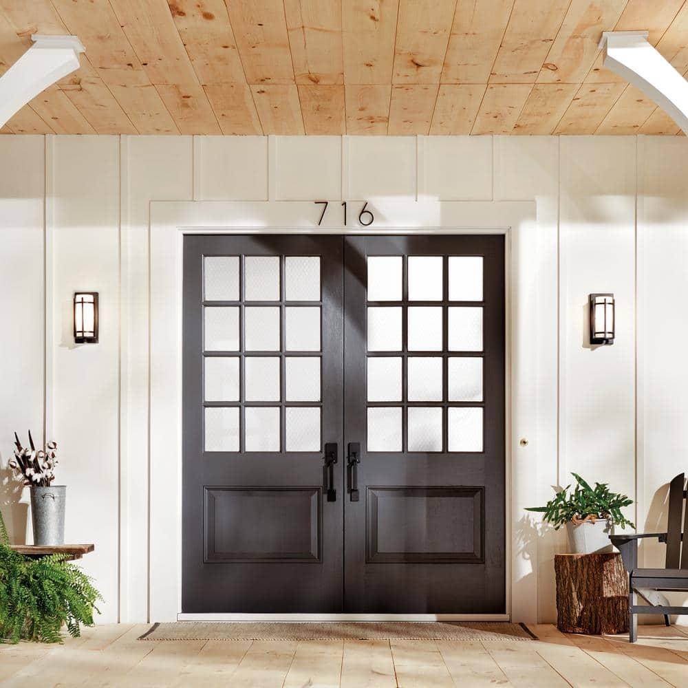 Outdoor Wall Light With Opal Etched Glass - Modern Design For Rustic, Country, And Lodge Décor