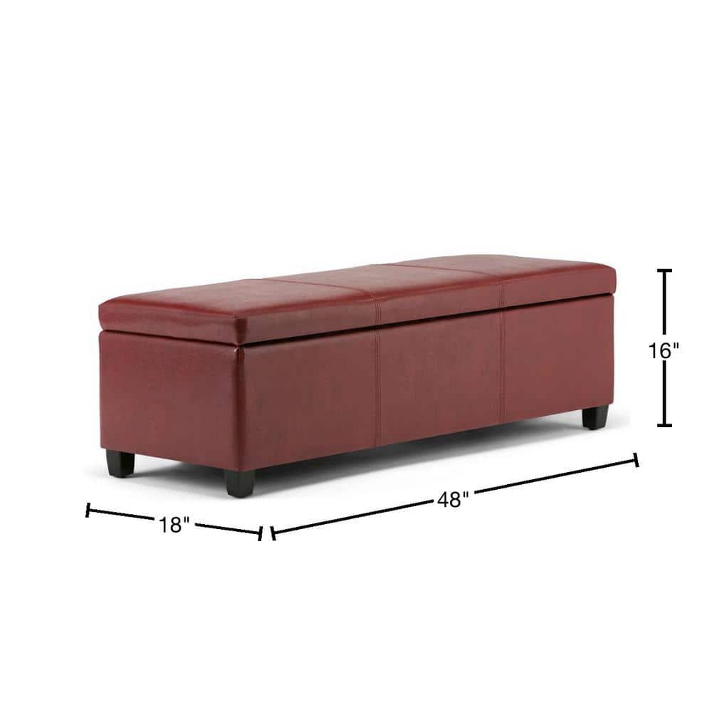Simpli Home Avalon Storage Ottoman Bench,Assembled