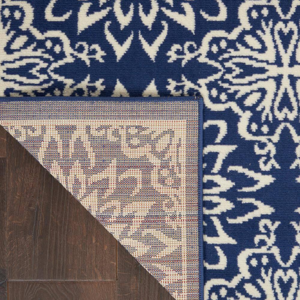 Jubilant JUB06 Ivory/Blue Area Rug Beach Transitional Floral By Nourison Navy/Ivory 4' x 6'