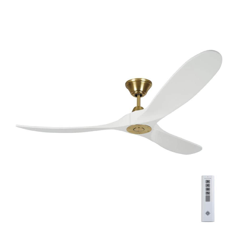 Monte Carlo 3MAVR60RZWBBS 60" Maverick - Matte White With Burnished Brass